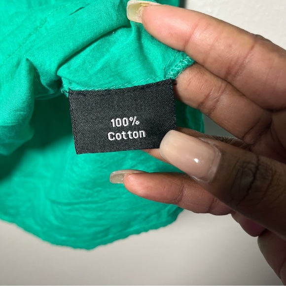 Greater Good Women Top XXL Kelly Green Embroidered Sequin Popover‎ Boho Cotton - Picture 9 of 9